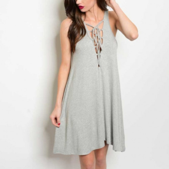 CASUAL DOLLZ Gray Dress - Picture 2 of 3